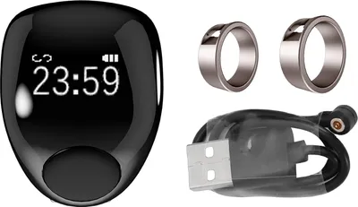 Produktbild von Digitaler Gebetszähler-Erinnerungsring Wasserdicht Bluetooth 5.1 Einstellbarer intelligenter Alarm Tasbih-Zählerring Originalfarbe 20 mm/0,79 Zoll und