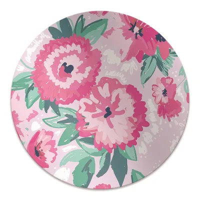 Produktbild von Rundmatte - Stuhlunterlage Bürostuhlunterlage - Rund Ø 100 cm - Bodenmatte - Fußmatte - Blumen