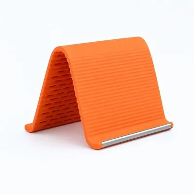Zdjęcie produktu dla Elastyczny uchwyt na telefon i tablet, silikonowy, pomarańczowy, 20 × 10 cm