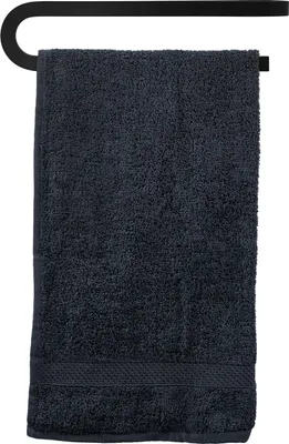 Immagine prodotto di QUVIO Portasciugamani - Portasciugamani bagno Portasciugamani cucina - Portasciugamani - Per parete - Metallo - Nero - 49 cm