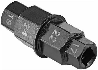 Image de Tournevis pour vis à six pans - Outil de réparation pour roues avant et arrière - 17, 19, 22, 24 mm - universel pour motos - 15,1 x 8,9 x 2,4 cm