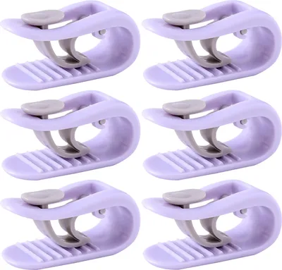 Produktbild von 6 PCs Quilt Clips Nicht rutschfeste nadelfreie flexible No Pins Bettdecke Gripper für Decken-Lila
