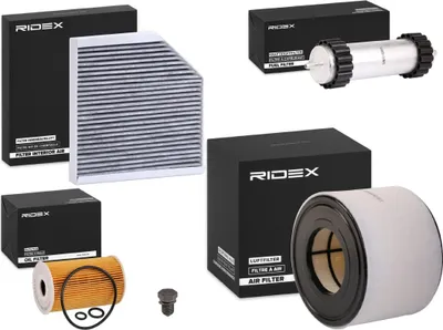 Produktbild von RIDEX Filterset Inspektionspaket Filtersatz für AUDI A6 Avant (4G5, 4GD, C7) A6 Limousine (4G2, 4GC, C7)
