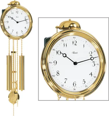 Produktbild von Hermle Wanduhr Heimuhr mit Pendel Messing mechanisches Kettenzugschlagwerk