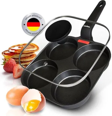 Produktbild von Famanu Endusor Spiegeleipan 21 cm mit Deckel und Antihaftbeschichtung - geeignet für Induktion