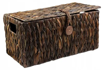Produktbild von Koszoplotka NATARIA Truhe aus Wasserhyazinthe Braun 60x35x35cm