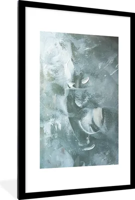 Produktbild von MuchoWow® Gerahmtes Poster Acrylfarbe - Strukturen - Abstrakt 60x90 cm - Poster mit Schwarzem Bilderrahmen Wandposter Rahmen Foto Bilder - Dekoration - Wandposter Wohnzimmer - Hochwertig