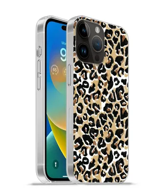 Produktbild von MuchoWow® Handyhülle Schutzhülle Hülle für Apple iPhone 14 Pro Max Tierdruck - Panther - Braun - Aquarell Silikon Softcase Handy Hülle - Hardcover