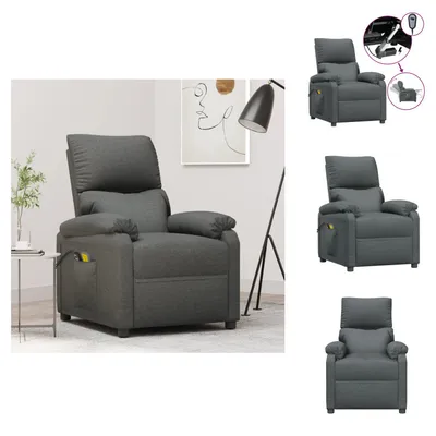 Obrázek produktu pro masážní křeslo vidaXL Electric Dark Grey Fabric - Masážní křeslo