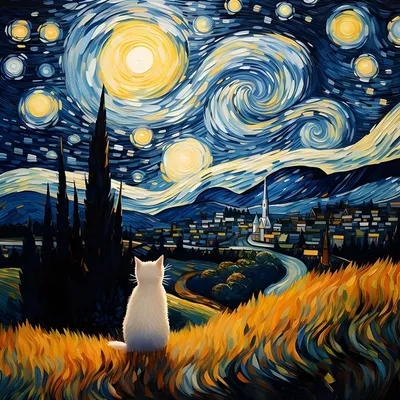 Produktbild von 5D Diamond Painting Set Katze Sternennacht 30x30cm DIY Diamant Kunst Malerei Wanddeko