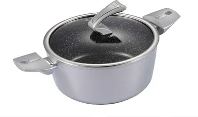 Produktbild von Bratentopf mit Deckel Metallic Silber 24 cm neuetischkultur