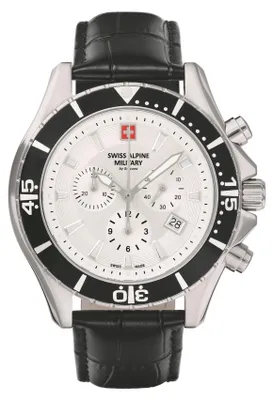 Produktbild von Swiss Alpine Military Herren Armbanduhr Nautilus Lederarmband 44 mm 7040.9532