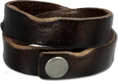 Produktbild von SilberDream Armband Leder Schmuck dunkelbraun used look Herren Männer LAP518B