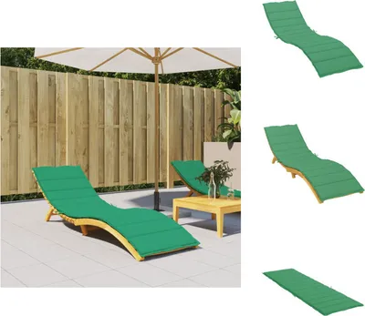Zdjęcie produktu dla vidaXL Poduszka na leżak zielona 200x60x3 cm tkanina Oxford - Poduszka do siedzenia