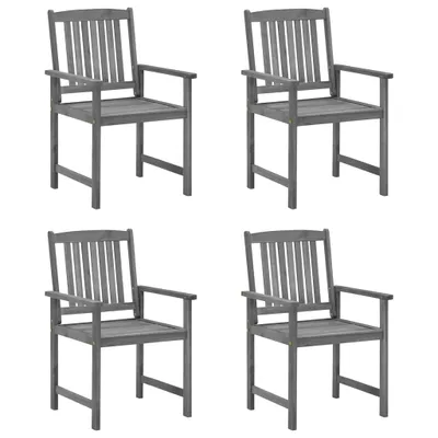Produktbild von VidaXL 3061228, Terrasse, Gepolsterter Sitz, Akazienholz, Grau, Polyester, 610 mm