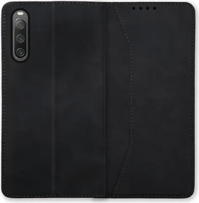 Produktbild von Bookstyle 'Premium' Schutzhülle Klapphülle Schutztasche Etui Cover für Sony Xperia 10 IV - Schwarz