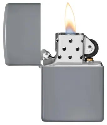 Produktbild von Zippo Feuerzeug Flat Grey 49452, Metall, nachfüllbar, Sturmfeuerzeug