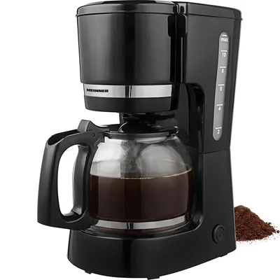 Productafbeelding van Heinner HCM-800BK, Koffiezetapparaat voor filterkoffie, 1,5 liter, Geschikt voor gemalen koffie, 800W, Zwart