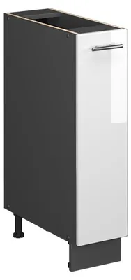 Produktbild von Apothekerschrank Vicco Fame-Line Weiß Hochglanz/Anthrazit 20 cm ohne Arbeitsplatte, Model 61683