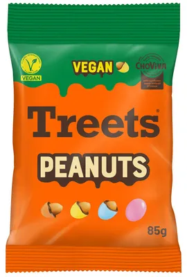 Produktbild von Treets Peanuts ChoViva vegan 85g, KI-generiertes Bild