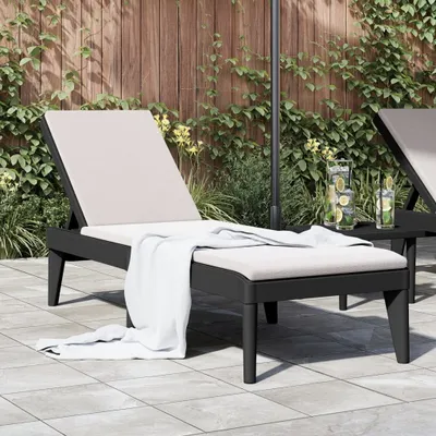 Produktbild von Design Möbel Sonnenliege Anthrazit 186x60x29 cm PP - 2024 Neu