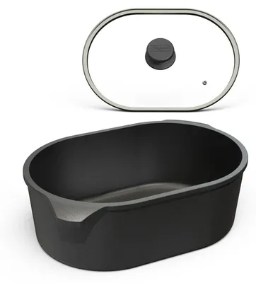 Produktbild von Hoffmann Bräter eckig 32x22 cm Aluguss Antihaft Induktion mit Deckel