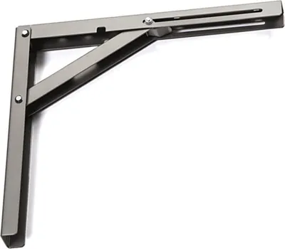 Produktbild von 2 Stück Klappkonsole Profi-Nr.1 L300 Länge: 300 mm / Höhe 260 mm Edelstahloptik matt (satin) Tragkraft 120 kg (pro Paar)
