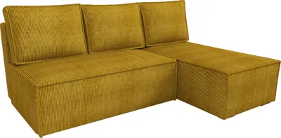 Produktbild von BroMARKT Ecksofa mit Schlaffunktion Hector Gelb Cord Rechts