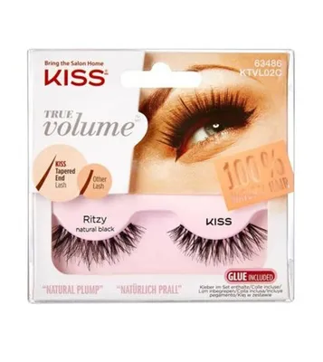 Immagine prodotto di KISS | Ciglia Ritzy - Nero - 100% capelli umani - Lunga durata - Voluminose e naturali