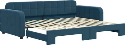 Obrázok produktu pre vidaXL Rozkladacia posteľ Modrá 90x200 cm Velvet