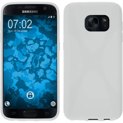 Produktbild von PhoneNatic Case kompatibel mit Samsung Galaxy S7 - weiß Silikon Hülle X-Style + 2 Schutzfolien