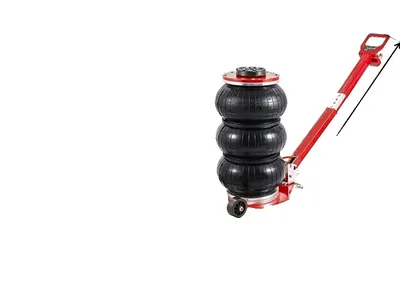 Produktbild von Vevor Luftheber, 3 Ton Tragfähigkeit, 5,5-17,7 Zoll Hubbereich, 3T verstellbar rot