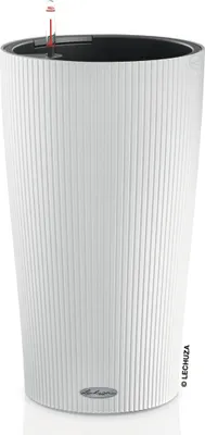 Produktbild von LECHUZA-Pflanzgefäß CILINDRO Color 32 Weiß | Pflanzsäule mit Bewässerungssystem und Pflanzeinsatz | matte Oberfläche | Ø 32 x 56 cm | 13950