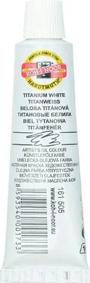 Obrázek produktu pro KOH olejová barva Mánes, 16 ml, tuba, titanová bílá