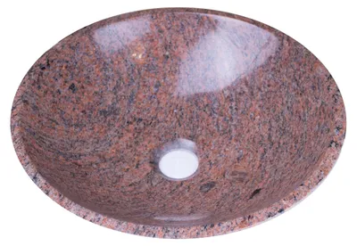 Zdjęcie produktu dla Umywalka nablatowa z naturalnego kamienia, średnica 33-35 cm