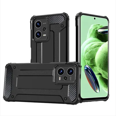 Produktbild von Techsuit Hybrid Armor Back Cover Hülle für Xiaomi Poco X5 / Redmi Note 12 5G - Schwarz
