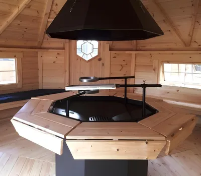 Image de Barbecue métallique 8 coins avec table périphérique Kit pour votre kota barbecue existante