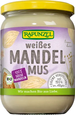 Produktbild von Rapunzel 130600, Nussaufstrich, Mandel, 500 g, Nüsse, Deutschland, süße MANDELN* blanchiert