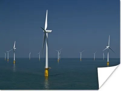 Produktbild von MuchoWow® Poster Nordsee - Windmühle - Wasser 160x120 cm - Foto Plakat