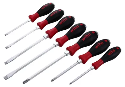 Produktbild von Wiha 53097 SoftFinish X Schlitz- und Kreuzschlitzschraubendreher-Set, 7-teilig