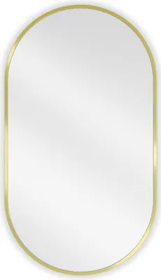 Obrázok produktu pre Mexen Loft oválne kúpeľňové zrkadlo 80 x 45 cm, zlatý rám - 9851-080-045-000-50