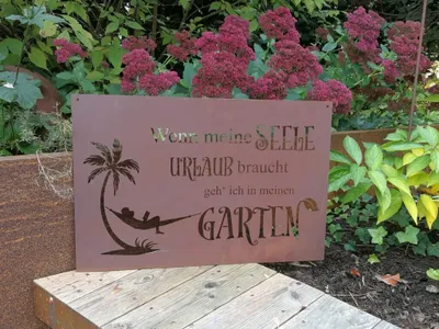 Produktbild von Edelrost Gedichttafel Urlaub