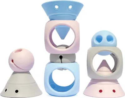 Image de Set de jeu de construction/d'apprentissage Building Genius pastel