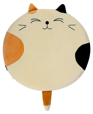 Produktbild von Rundes Katzenkissen aus Cartoon-Design, weiches Tatami-Sitzkissen, Plüsch-Stuhlkissen, dickes Sofakissen, bequemes Bodenpolster für Wohnkultur, geeignet für Zuhause, Büro, Auto und Schule