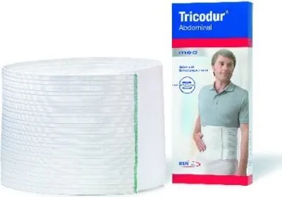 Produktbild von Tricodur Abdominalverband Gr.6115-125cm weiß(BSN)
