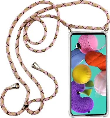 Produktbild von Handykette für Samsung Galaxy A51 - Smartphone Necklace Hülle mit Band - Schnur mit Case zum umhängen in Rosa