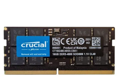 Produktbild von S/O 16GB DDR5 PC 4800 Crucial CT16G48C40S5