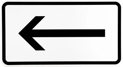 Produktbild von ORIGINAL Verkehrsschild Nr. 1000-10 nach StVO und RAL-Gütebedingungen Richtungsangabe linksweisend Verkehrszeichen Schild Straßenschild Zusatzschild Straßenzeichen Linkspfeil Pfeil
