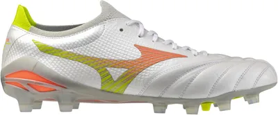 Obrázek produktu pro Kopačky Mizuno Morelia Neo V Elite, bílé a oranžové, velikost 44