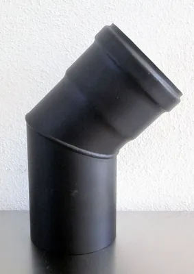 Immagine prodotto di curva a 45° nera - tubo per pellet - diametro 100 mm